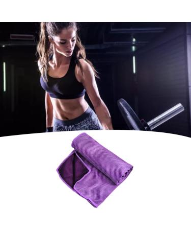 Cooling Towel Foldable Portable Absorb Sweat Microfiber Chilly Ice Towel for Sports Travel Yoga (Purple) - Buy Online on GoSupps.com