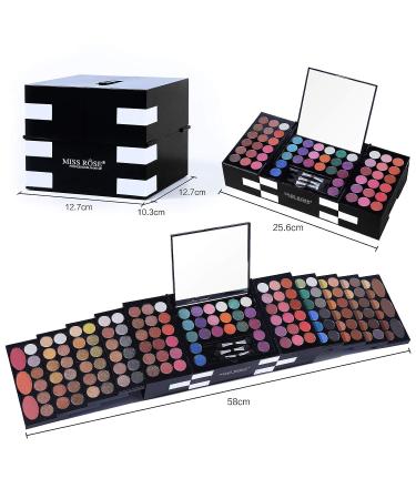 UCANBE 142 Colors Eyeshadow Palette with Face Blushes and Eyebrow Powder - Makeup Set with Mirror for Women, Nude & Colorful Eye Shadow Kit, Perfect Gift - Buy Online on GoSupps.com