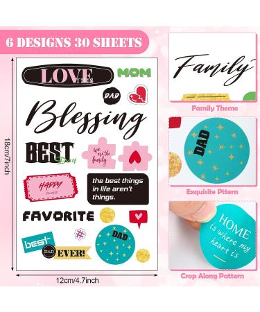 500pc Family Friend Theme Scrapbooking Sticker Decals - Waterproof Vinyl Memories Stickers for Album Embellishment (Family Theme) - Buy Online on GoSupps.com