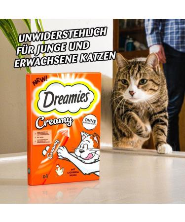 Dreamies Creamy Chicken Cat Treats - 44 Portions of Delicious Snacks | 11 Pack (40g) - Buy Online on GoSupps.com