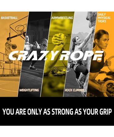 CrazyRope Hand Trainer 4/6 Pack - Forearm & Wrist Coach | 22.5-135kg Grip Strength Training Equipment for Home Fitness - Buy Online on GoSupps.com