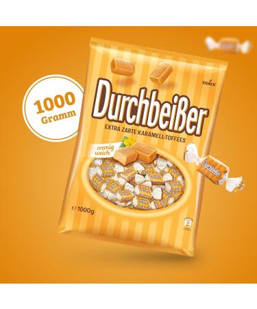 Buy Durchbeisser Caramel Toffees 1kg - Extra Tender Caramel Candies | International Shipping Available - Buy Online on GoSupps.com