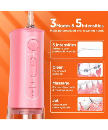 Buy Bitvae C5 Water Flosser | Cordless Rechargeable Oral Irrigator | IPX7 Waterproof Dental Care in Quartz Pink - Buy Online on GoSupps.com