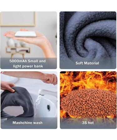 UTK Cordless Neck Heating Pad - Portable Far Infrared Heating Wrap for Neck Pain - Gray - Buy Online on GoSupps.com