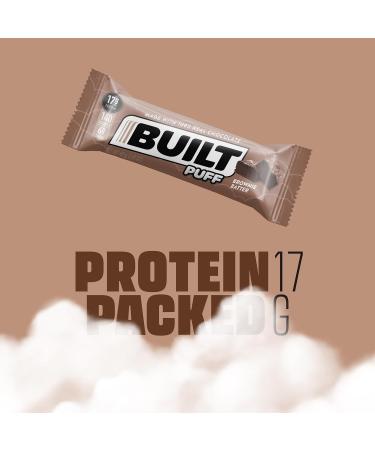 Built Bar 12 Pack High Protein and Energy Puffs- Low Carb Low Calorie Low Sugar- Delicious Healthy Snack - Gluten Free (12-Pack Brownie Batter) Brownie Batter 12-Pack - Buy Online on GoSupps.com