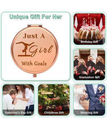 Gymnastics Lover Compact Makeup Mirror - Inspirational Gift for Women & Girls | Gymnastic Coach Graduation & Birthday Present - Buy Online on GoSupps.com