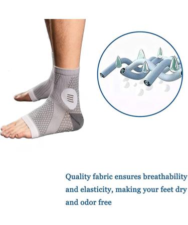 Buy 2 Pairs Neuropathy Socks for Women & Men - Soothe Neuropathy Pain & Discomfort - Medium Grey - Buy Online on GoSupps.com