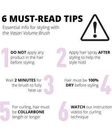 Vasari Professional Heated Volume Brush 1 1/2 Inch | Large Ionic Ceramic Barrel | Creates Loose Curls and Volume | Tangle-Free | For Fine to Medium Hair | Not a Hair Dryer - Buy Online on GoSupps.com