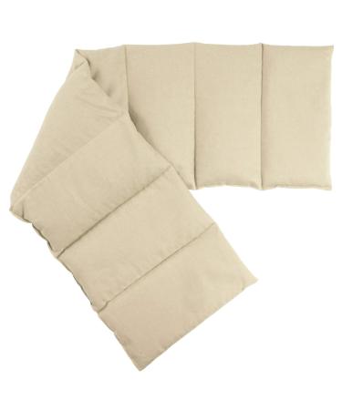 Grape seed pillow XXL 8-chamber 75x20cm - organic fabric natural - heat cushion grain pillow grape seeds