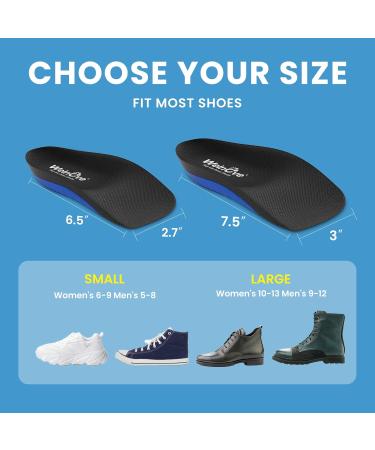 Plantar Fasciitis Inserts - Welnove Heel Cups for Foot Pain Relief | Orthotic Shoe Inserts for Achilles Tendonitis & Heel Spur | Women's 6-9 Men's 5-8 - HSA/FSA Eligible - Buy Online on GoSupps.com