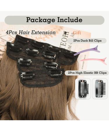 YDDM 24-Inch Wavy Clip-In Hair Extensions | Realistic & Affordable Synthetic Hair for Women (4pcs Color 10#) - Buy Online on GoSupps.com
