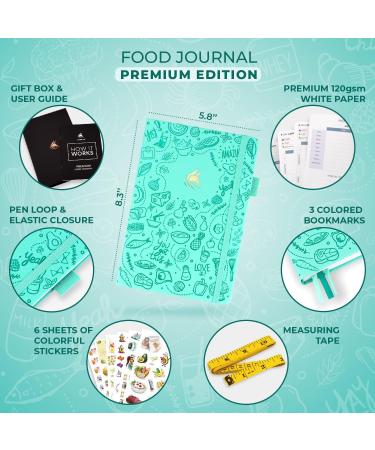 Clever Fox Food Journal: Premium Daily Meal Tracker & Calorie Log for Weight Loss | Nutrition & Diet Diary for Men & Women | Bariatric Meal Tracking | A5 Size - Turquoise - Buy Online on GoSupps.com