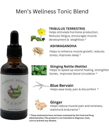 Men's Wellness Tonic - Herbal Remedy for Muscle Growth & Recovery | Alcohol-Free 2oz - Buy Online on GoSupps.com