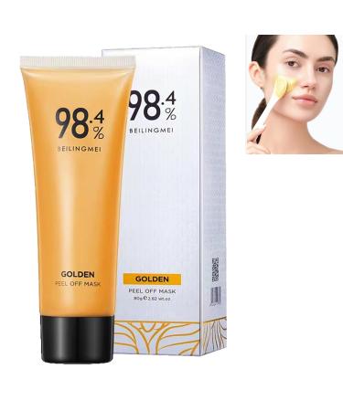 KOAHDE Gold Foil Peel Off Mask 24k Gold Peel-Off Anti-Wrinkle Whitening Mask Golden Peel Off Mask 24k Gold Face Mask Peel-Off Anti-Wrinkle Mask Tear Off Facial Mask New Gold Foil Peel-Off Mask