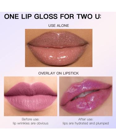  Ziennhu Glitter Lipstick | Moisturizing Lip Balm Shimmering Lip Balm Moisturizing Lip Gloss Lip Shine Oil Glitter Lip Stick Long-Lasting Plumping Lip Tint - Buy Online on GoSupps.com
