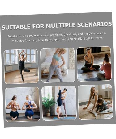 NOLITOY Portable Lumbar Support Belt - Charcoal Waist & Abdominal Brace for Middle-Aged - Lightweight & Comfortable Lumbar Support Band (82x28x0.6cm - Buy Online on GoSupps.com