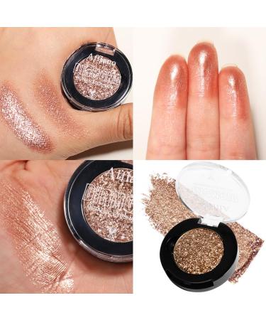 Afflano Shimmery Nude Brown Eyeshadow - Highly Pigmented Long Lasting Blendable Glitter Palette for Daily Wear - Shop Now - Buy Online on GoSupps.com