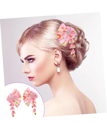 MAGICLULU 3 Pairs Hairpin Fringe Outfit Crystal Decor Hanfu Hair Hair Accessories Hair Accessories for Hair Pin Bell Hair Clamps Miss Clothing Alloy Pink Wedding - Buy Online on GoSupps.com