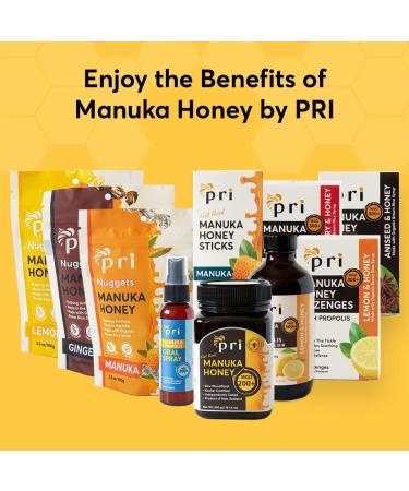 PRI Natural Dry Cough Syrup - Manuka Honey, Propolis, Tea Tree Oil, Vitamin C - 8oz - Buy Online on GoSupps.com