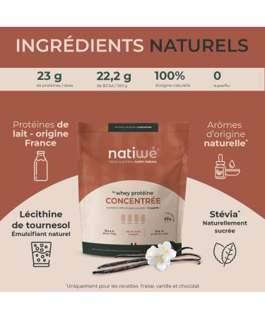Whey Prot ine Concentr e - Go t Vanille - Prise De Masse - Meilleure Densit Osseuse R cup ration & Performance - BCAA - Lait De Vache Fran ais - 23g De Prot ines Par Dose - Sachet De 1kg Vanille 1kg - Buy Online on GoSupps.com