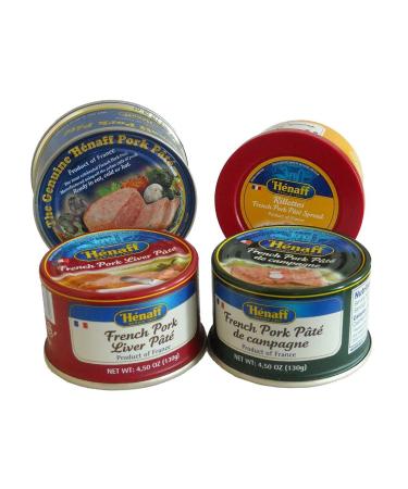 Henaff French Pate Assortment: 4 Different Pates 4.5 Ounce (Pack of 4)