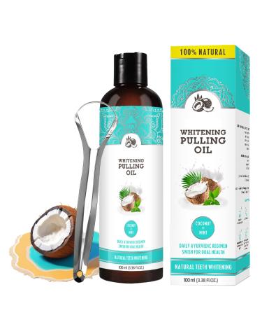 100ml Bain de bouche l'huile de noix de coco avec gratte-langue Nettoyage de la Bouche pour une Haleine Fra che 100 ml (Lot de 1)