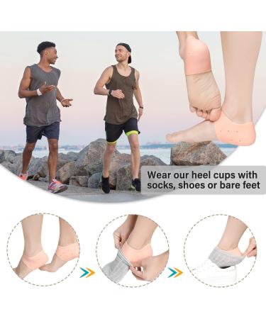 Silicone Heel Protection - 6PC Gel Cushions for Men & Women | Best Heel Cups & Pads for Plantar Fasciitis & Pain Relief - Buy Online on GoSupps.com