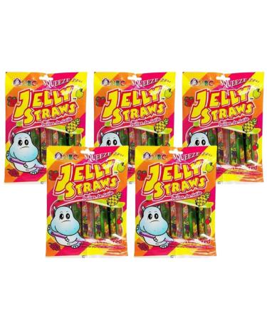 Candy Box Fruit rubber sticks abc hippo - jelly fruit strips - Challenge Long Jellys - Kaubonbon rods - Soft cause with fruit - 1500 ml 5 pieces 300 g (5 Pack) Animal