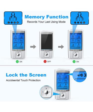 TEC.Bean Tens Unit for Pain Management & Rehabilitation - 24 Modes, 8 Pads Pulse Massager for Pain Relief & Muscle Recovery - Buy Online on GoSupps.com