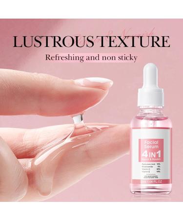 4 in 1 Anti Aging Face Serum for Women Serum Face with Hyaluronic Acid Nicotinamide Vitamin C Vitamin E skin care for Fade Fine Lines Improve Dull Tired Skin Fades Dark Spots - Buy Online on GoSupps.com