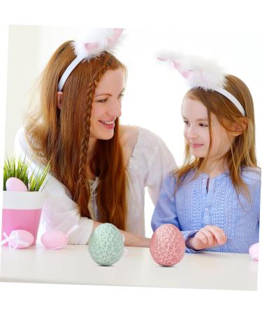 STOBOK Easter Egg Mold Silicone Molds Easter Soap Diy Supply Candle Mold Decorations Vertical Stripes White 7x6.5cm - Buy Online on GoSupps.com