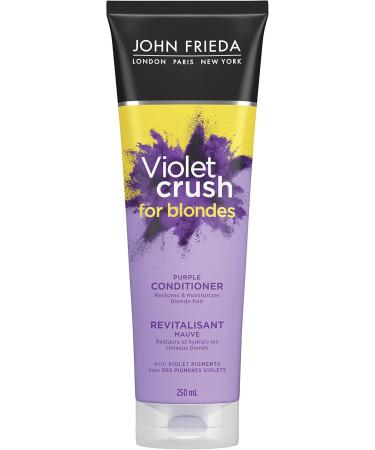 John Frieda Violet Crush Intense Brass Fighting Duo Intense Purple Shampoo + Conditioner Set with crushed violet pigments | Hair Toner for Brass in natural colour-treated and platinum blonde hair - Buy Online on GoSupps.com