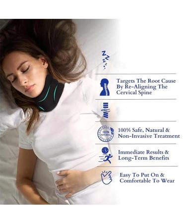 Cervical Neck Brace - Adjustable Soft Brace Wraps for Neck Soft Neck Support Brace for Sleeping Aligns & Stabilizes Vertebrae Ensures Stability for Women & Men Black L - Buy Online on GoSupps.com