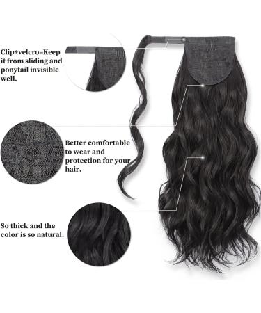 Hair Extensions 20" Synthetic Long Wavy Ponytail Lengthening Wrap Around Ponytail Wig Bun for Women Fluffy Synthetic Soft Wigs Hair Pieces For Women (Color : Chocolate Brown Size : 20inches) 20inches Chocolate Brown - Buy Online on GoSupps.com