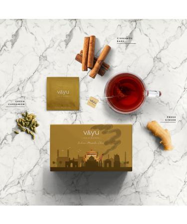 Vayu Indian Masala Chai (100% Assam) - 20 individually wrapped Chai Tea bags - Buy Online on GoSupps.com