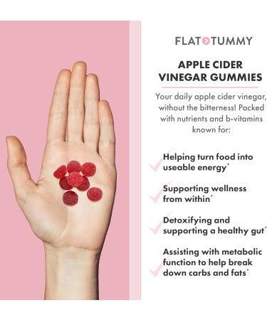 Flat Tummy Apple Cider Vinegar Gummies 60 Count (5 Pack) ACV Gummies Detox Support Gut Health Vegan-Friendly Non-GMO - Beet and Pomegranate Superfood Powders Vitamins B6 B9 & B12 60 Count (Pack of 5) - Buy Online on GoSupps.com