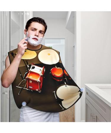 Drum Set Beard Bib Apron - Perfect Shaving Apron for Dad | Men's Hair Catcher & Best Gifts for Fathers - Buy Online on GoSupps.com