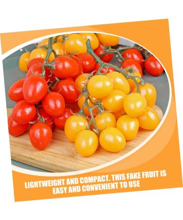 Ciieeo Simulated Small Tomatoes Models Fruit Photo Prop Faux Cherry Tomatoes Ornament Lifelike Fruit Fake Cherry Tomatoes for Decor Home Fruit Ornament Artificial Foam Fake Fruit Yellow 4.00X2.00X2.00CM - Buy Online on GoSupps.com