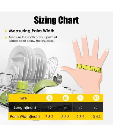 IUCGE Rubber Cleaning Gloves - Yellow, Medium Size, Pack of 3 Pairs - Reusable Dishwashing Gloves for Household Kitchen - Buy Online on GoSupps.com