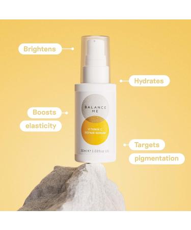 Balance Me Hydrate + Glow Bio-Active Skincare Duo - Vitamin C Repair Serum & Collagen Boost Moisturizer - Vegan & Cruelty-Free - Smooth Complexion & Reduce Hyperpigmentation - Buy Online on GoSupps.com