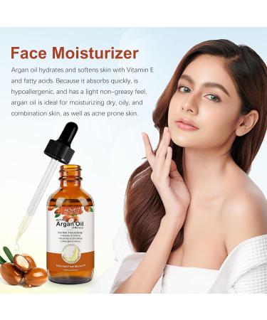Organic Argan Oil 100% Organic & Pure Argan Oil for Hair Face &Body 60ml with Eyebrow&Eyeliner Brushes Rich in Vitamin E for Skin Hair & Nails |Damaged Hair | Nourishes And Moisturises Dry Hair - Buy Online on GoSupps.com