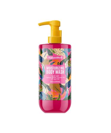 NATURE WELL Moisturizing Body Wash Creamy Formula Provides Gentle Cleansing & Intense Hydration Deliciously Sweet and Warm Brazilian Nut Scent 33 oz