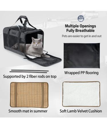 VEAGIA Pet Carrier for Medium Cats & Small Dogs - Black | Under 25 lbs - Buy Online on GoSupps.com