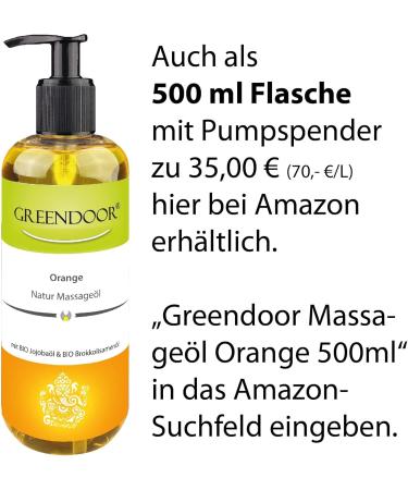 Greenendoor Orange Massage Oil 100ml | Pure Organic Jojoba & Natural Orange Oil | Relaxation & Stretch Mark Care | Natural Cosmetics Gift - Buy Online on GoSupps.com