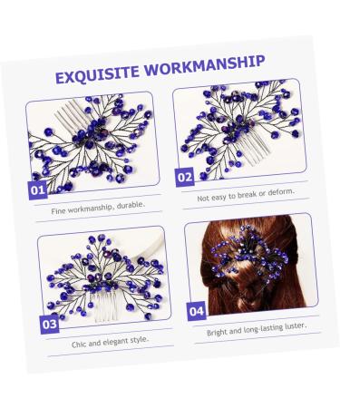 DOITOOL Bridal Wedding Comb Hair Accessories for Bride Wedding Hair Accessories French Side Combs Diamond Hair Clips Styling Comb Kids Hair Clips Dress Women's Hair up Zircon - Buy Online on GoSupps.com