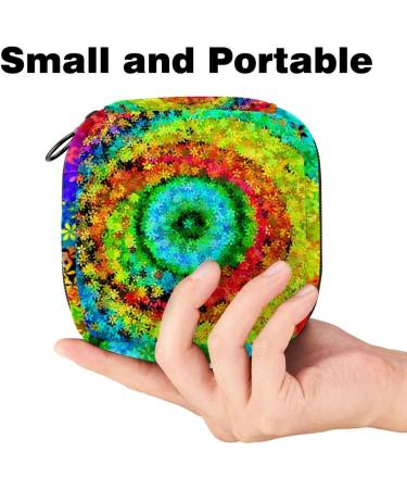 Colorful Rainbow Floral Storage Bags for Women's Bandages & Menstrual Care | Portable Multi-Use Organizers for School & Office - Buy Online on GoSupps.com