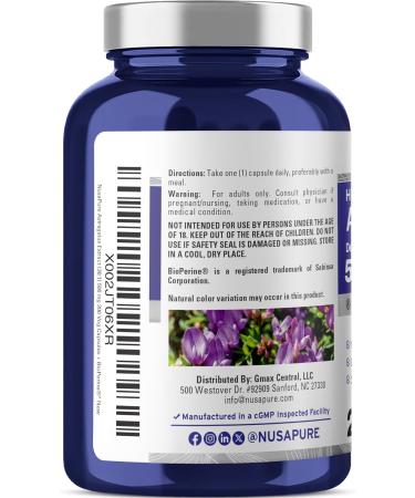 NusaPure Astragalus Root, 500 mg - 200 Veg Capsules (Non-GMO - Vegan) - Buy Online on GoSupps.com