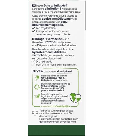 NIVEA MEN Sensitive Pro Ultra-Soothing Moisturizing Face Cream (1 x 75 ml) Cream with Organic Hemp Oil Men's care with vegan formula - Buy Online on GoSupps.com