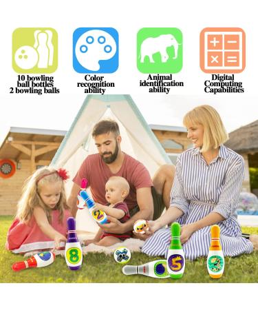 Guuozzli Kids Bowling Set - Soft Foam Digital Bowling Toy for Toddlers | Includes 10 Pins & 2 Balls | Boys and Girls 3+ Years - Buy Online on GoSupps.com