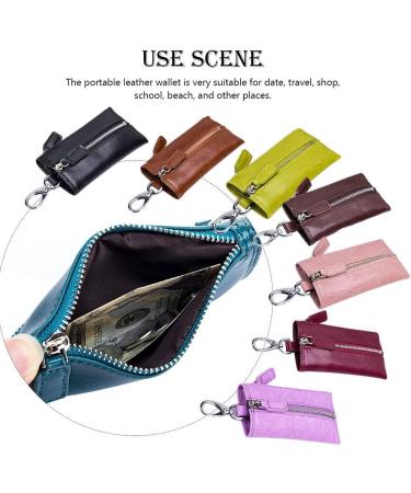 Porte-monnaie en cuir Keys Purse Shop Keychain Pocket Violet clair Caf  - Buy Online on GoSupps.com